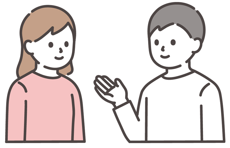 会話をする人
