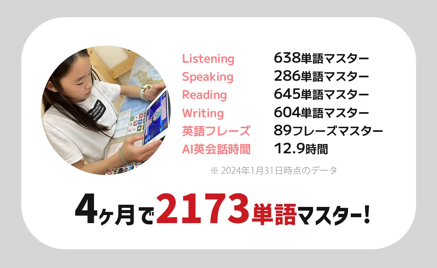 4ヶ月で2173単語マスター!