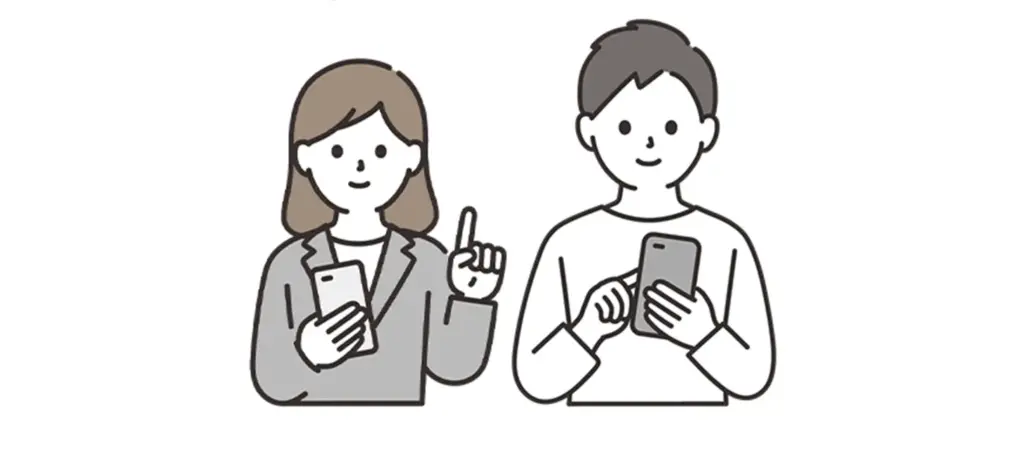 アプリゲームをプレイする人